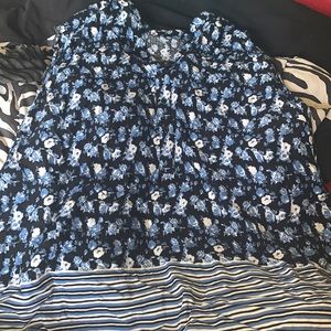 Blue and white blouse. New.